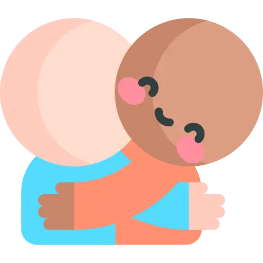 Imagen destacada para: Amistad. Dos personas felices abrazándose